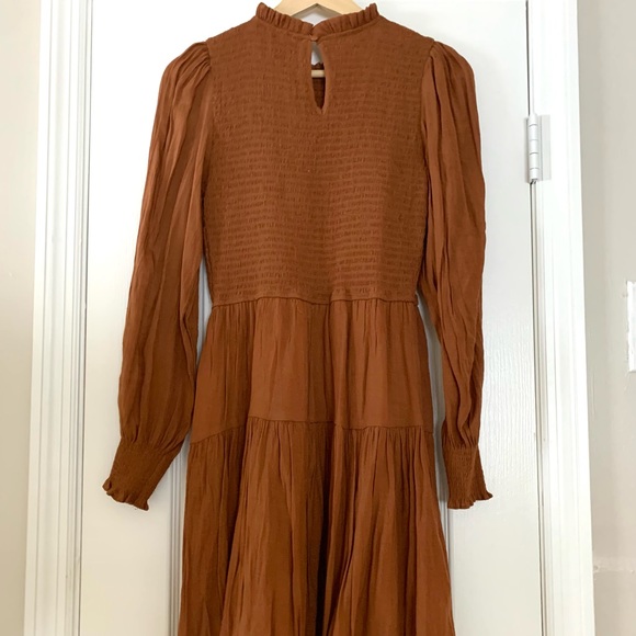 Smocked Brown Dress - Picture 3 of 3